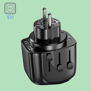 European plug adapter for Morocco's 220V sockets