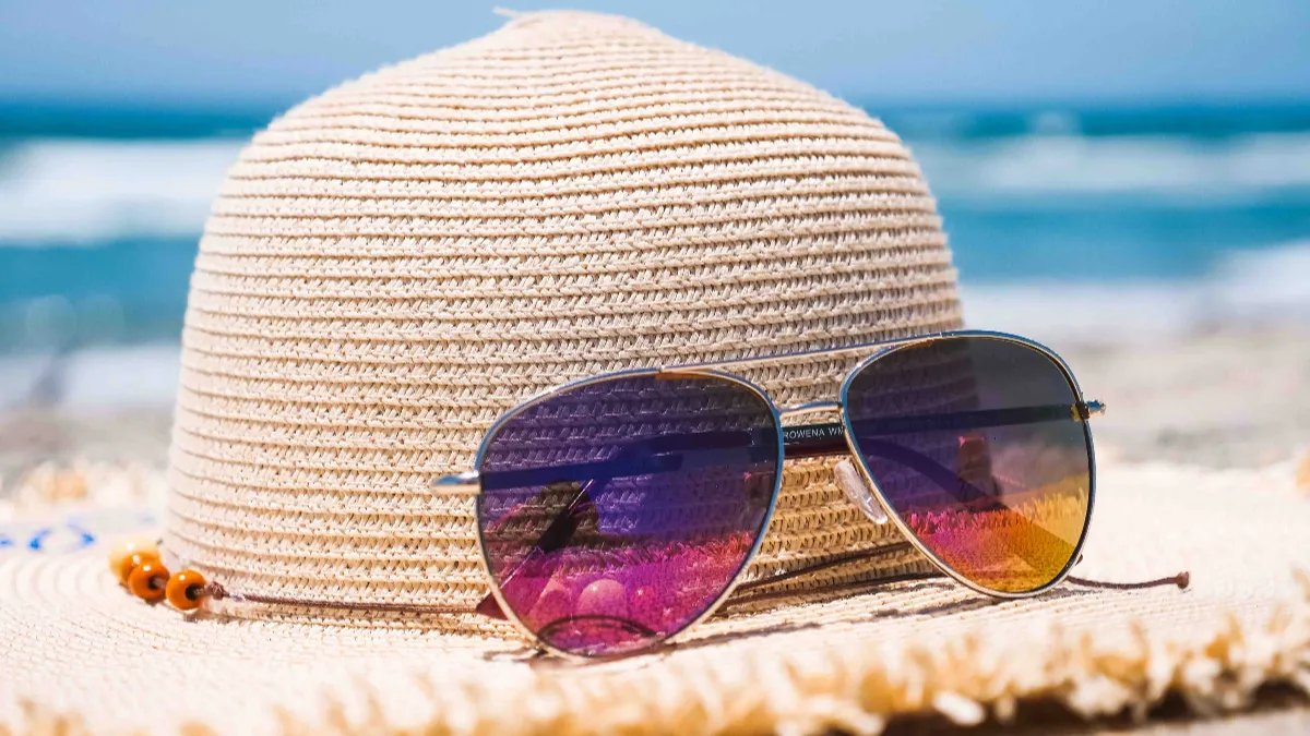 Sun hat and sunglasses to pack for Morocco