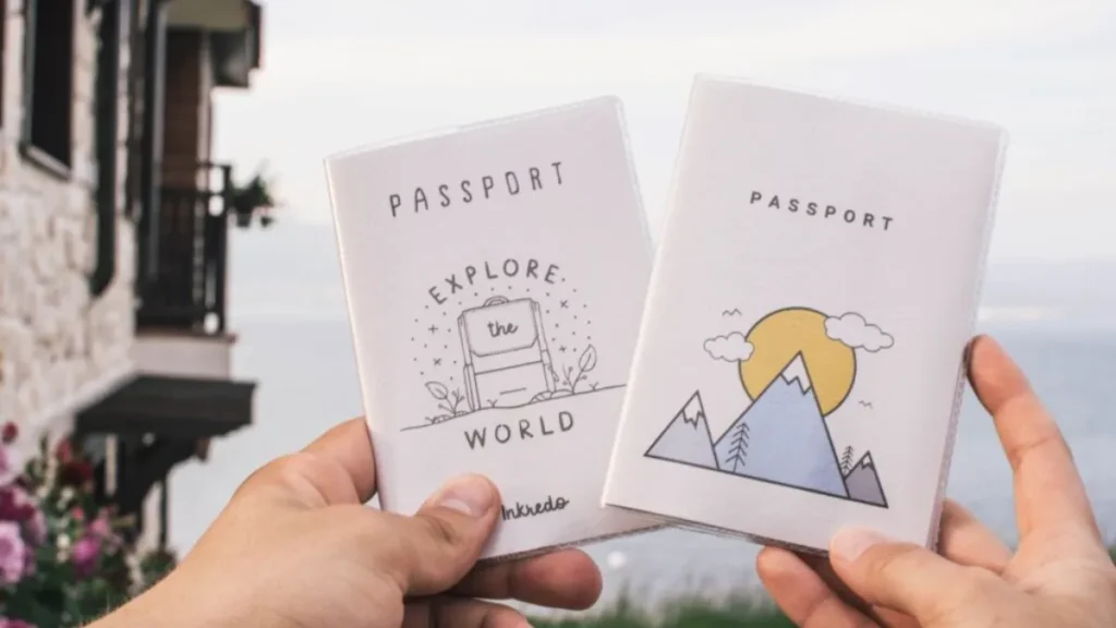 Passport and travel documents ready for entering Morocco