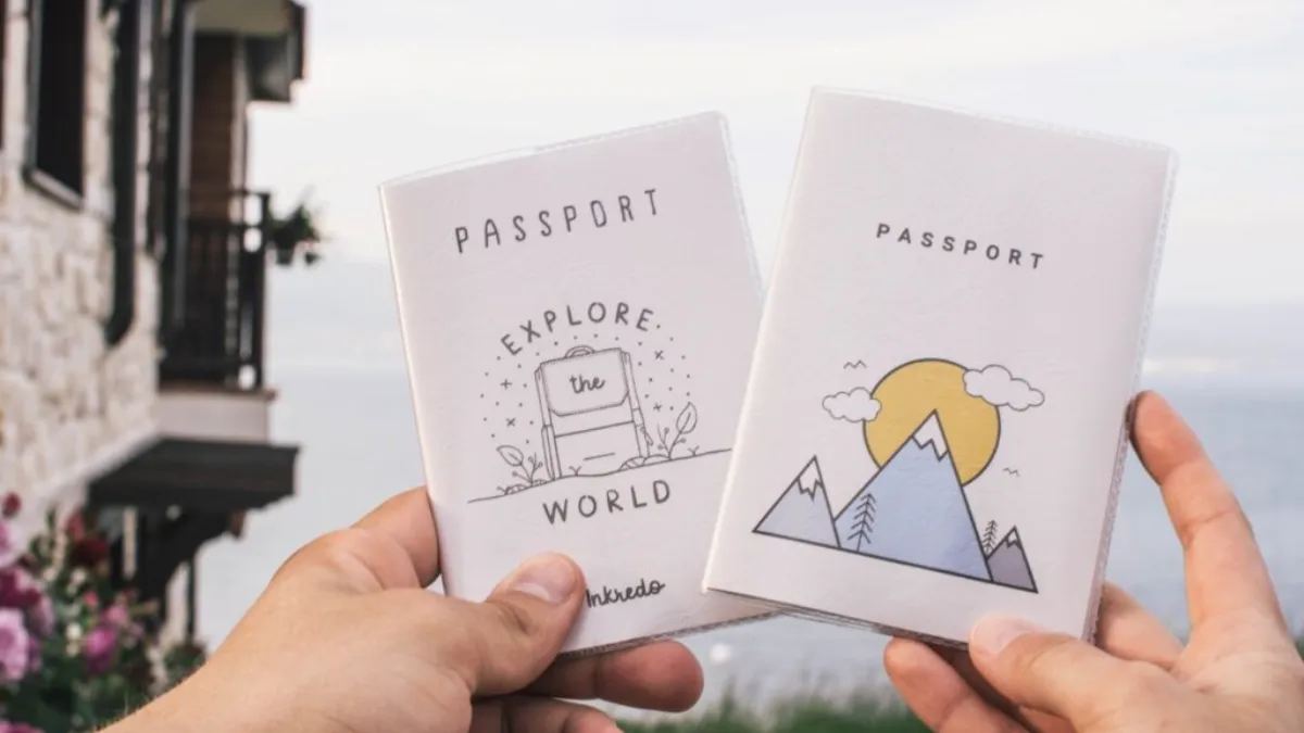 Passport and travel documents ready for entering Morocco