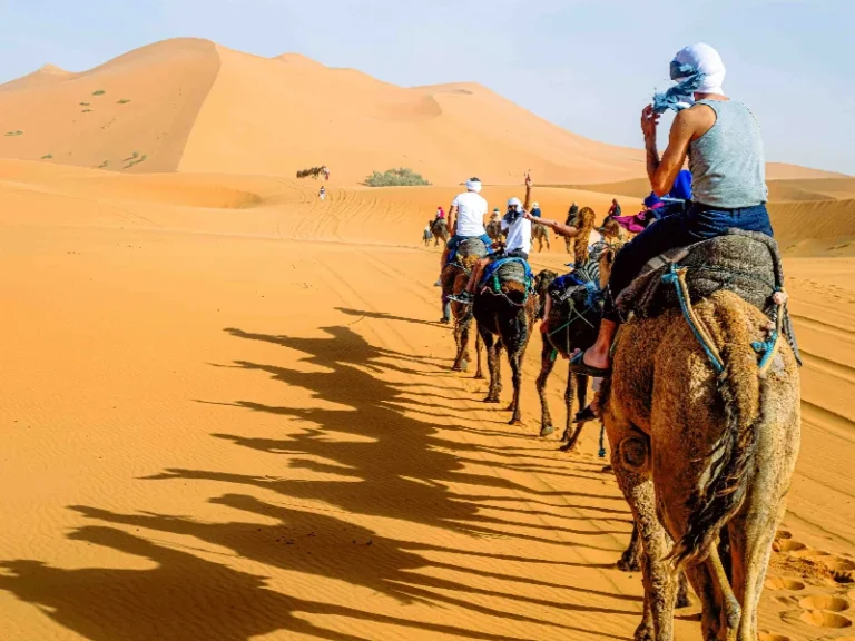 Riding Camels in Sahara Desert - Merzouga